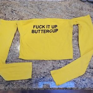 FASHION Nova  off shoulder long sleeve shirt